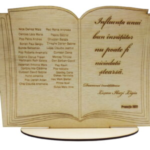 Carte gravată influența profesorului 25×35 cm